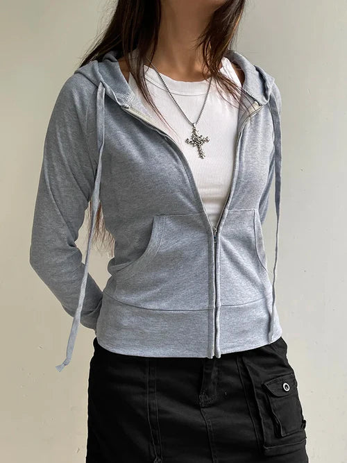 IAMSURE Casual Streetwear Basic Hooded Pockets Sweatshirt Tracksuit