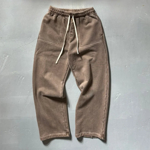 Casual Fashion American Solid Color Cotton Oversized Sweatshirt Men