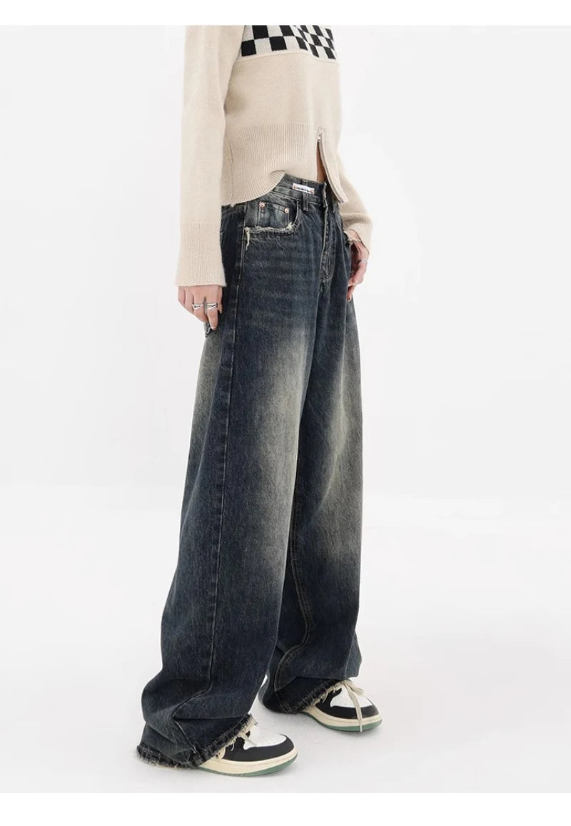 Harajuku Y2K Loose Jeans Women's Streetwear Retro Fashion High Waisted
