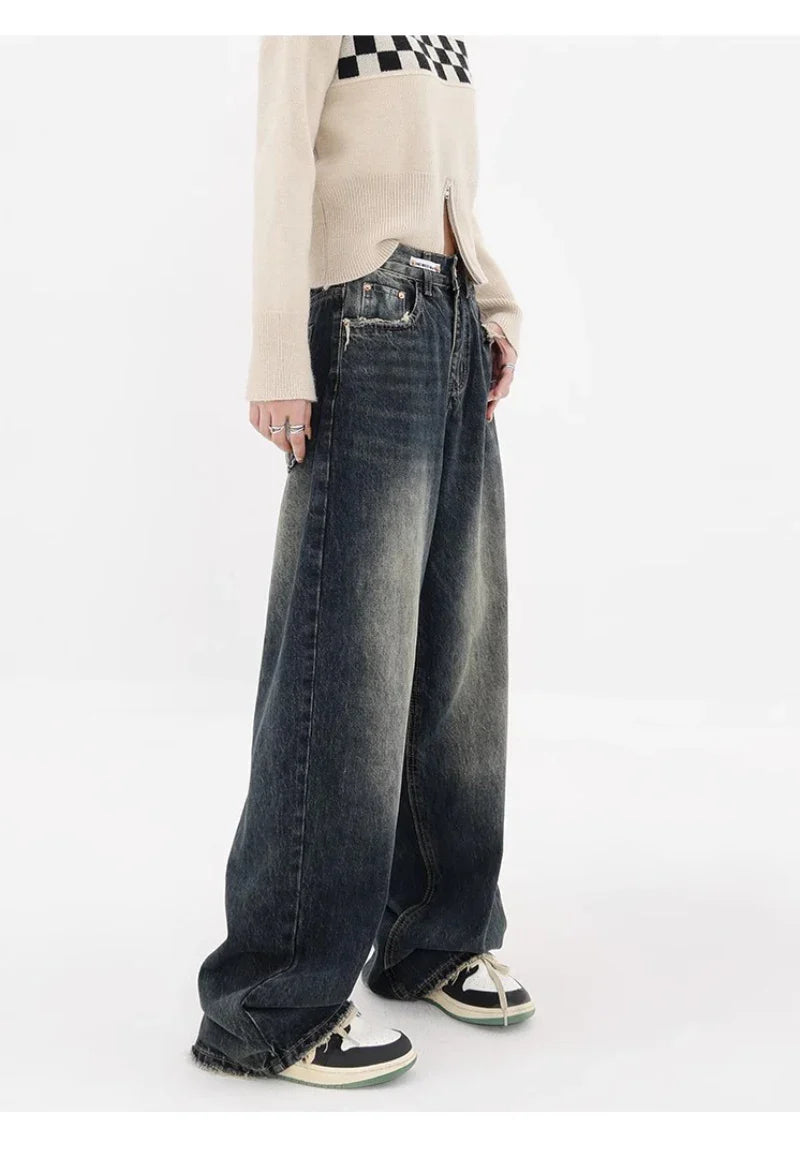 Harajuku Y2K Loose Jeans Women's Streetwear Retro Fashion High Waisted