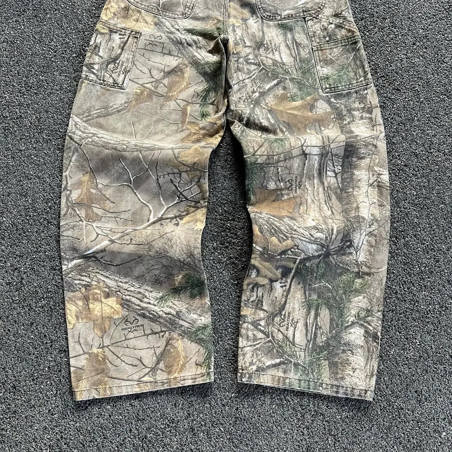 2024 Style Leaf Print Jeans 2000s USA 2000s Retro Oversized Hip Hop