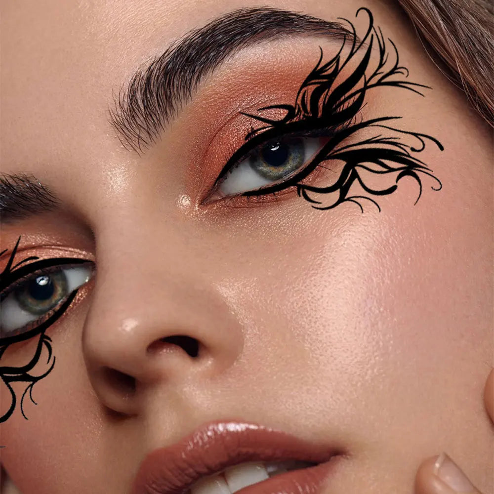 10pcs Halloween Facial Makeup Temporary Tattoo Stickers Waterproof Eye Decoration Tattoo