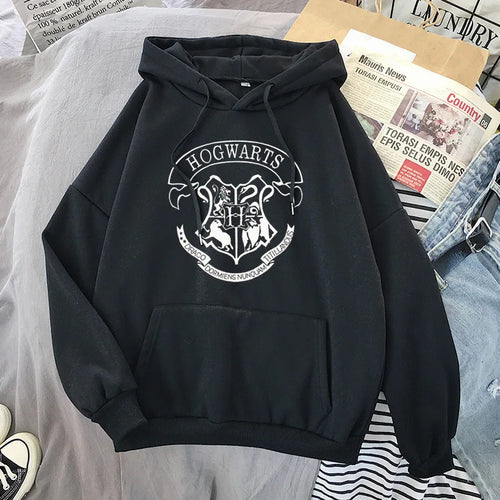 Fashion y2k Hogwarts Printed Hoodies Women Sweatshirt Autumn Winter