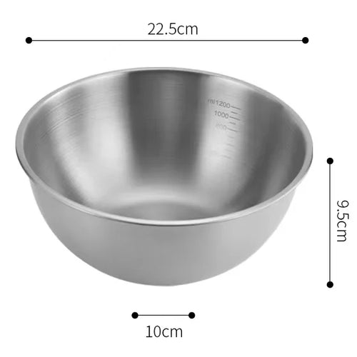 17-25cm Stainless Steel Gold And Silver Salad Bowl Rice Noodles Lamian