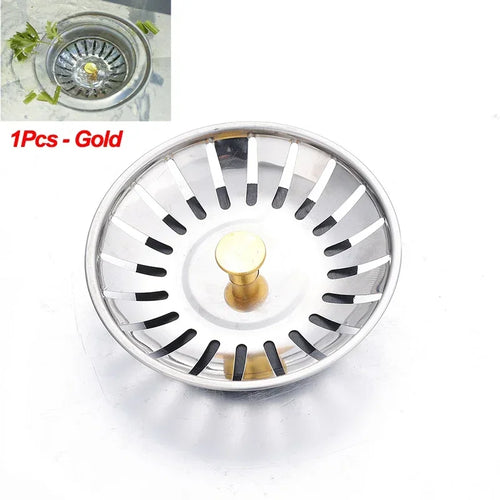 Kitchen Stainless Steel Sink Filter Hole Bathtub Hair Catcher Stopper