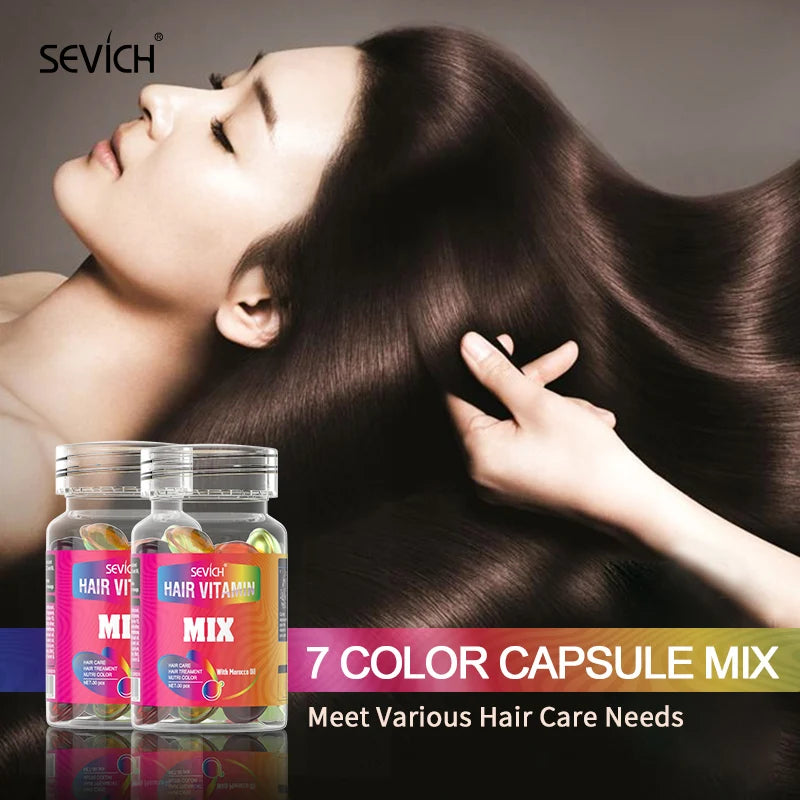 30Pcs Anti Hair Loss Hair Vitamin Capsule Oil Keratin Complex Oil