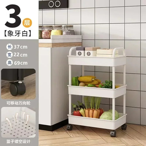 Multi-Layer Trolley Rack Kitchen Floor Bedroom Baby Snacks Mobile