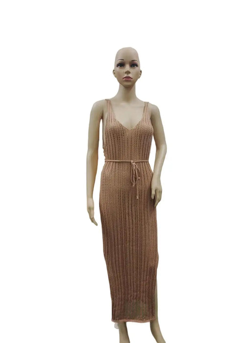 New Sexy S - 3XL Fringe Tassel Knitted Crochet Tunic Beach Cover Up