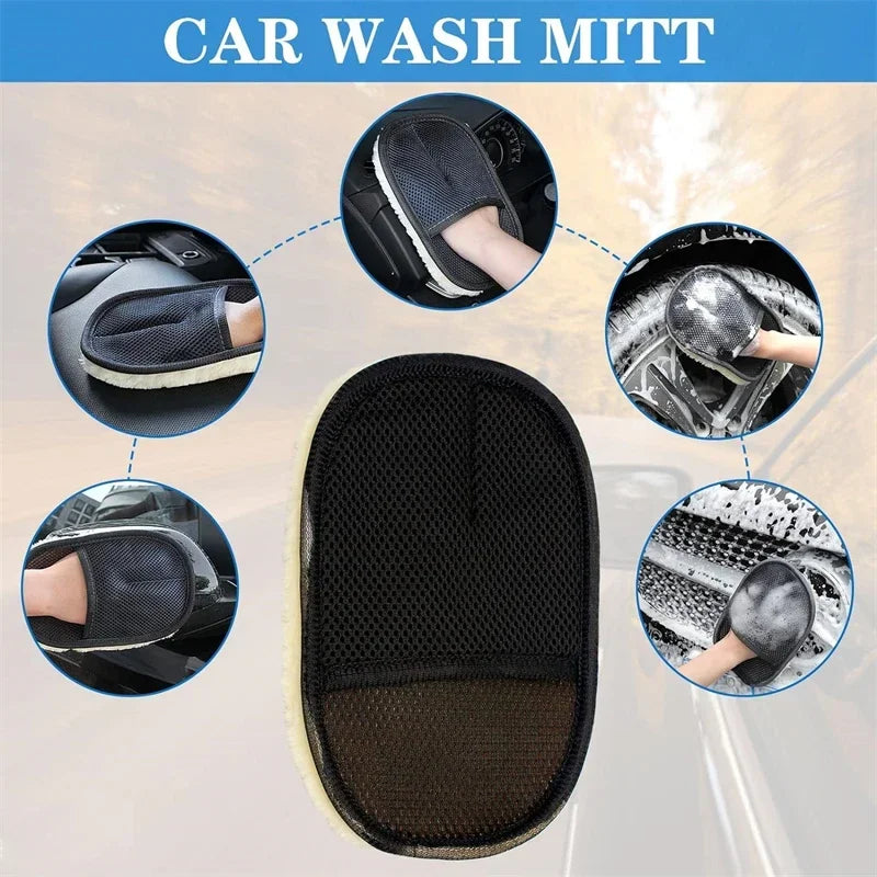 1/10Pcs Car Cleaning Sponge Glove Car Polishing Washing Mitt Gloves