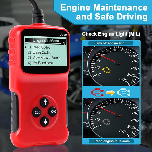 V309 OBD2 Scanner Automotive Diagnostic Troubleshooter Automotive