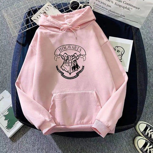 Fashion y2k Hogwarts Printed Hoodies Women Sweatshirt Autumn Winter