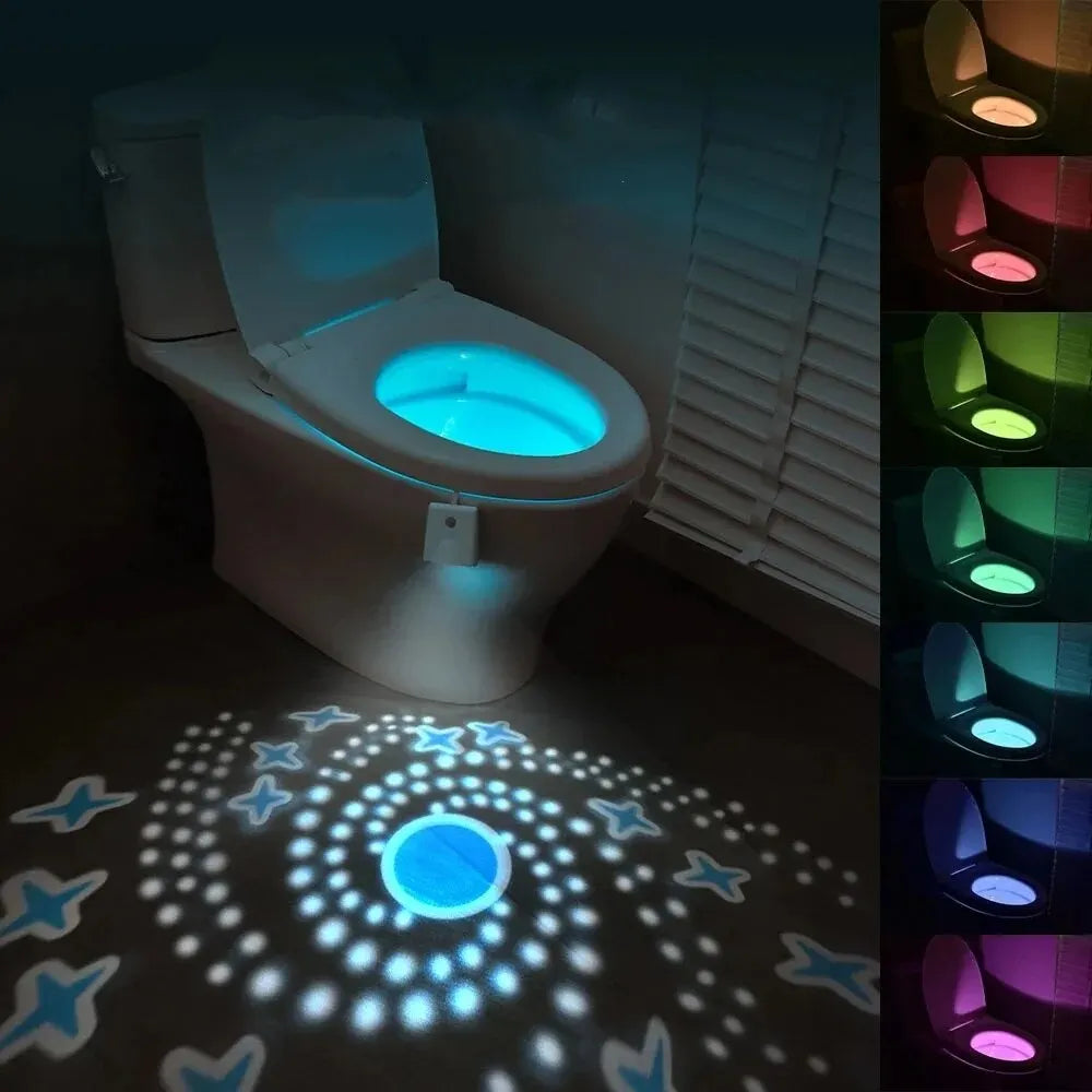 Toilet Night Lights Motion Activated Toilet Bowl Light 7Color Changing
