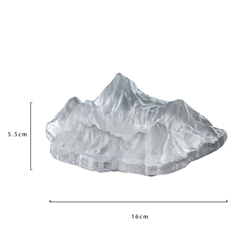 Creative Glass Dessert Tableware Iceberg Shaped Dessert Plate French