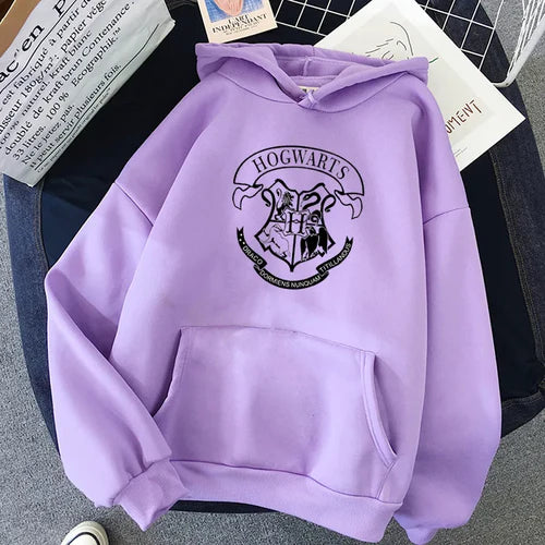 Fashion y2k Hogwarts Printed Hoodies Women Sweatshirt Autumn Winter