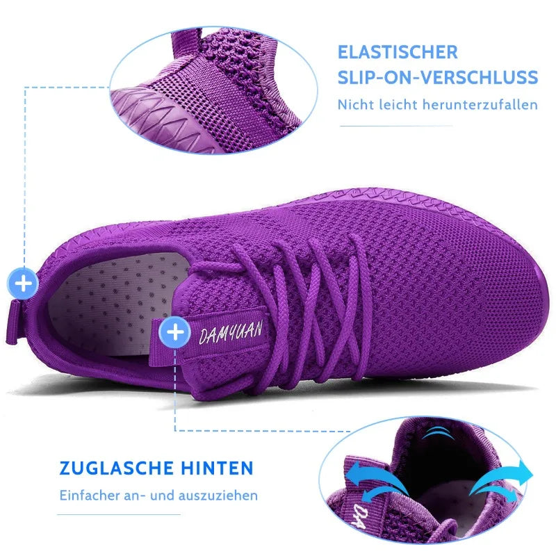 Women Casual Shoes Fashion Breathable Comfortable Walking Mesh Flat