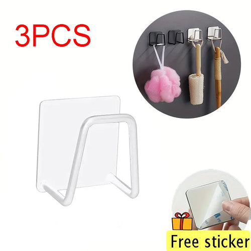 1-2Pcs Kitchen Sink Sponge Rack Drain Storage Holder Self Adhesive