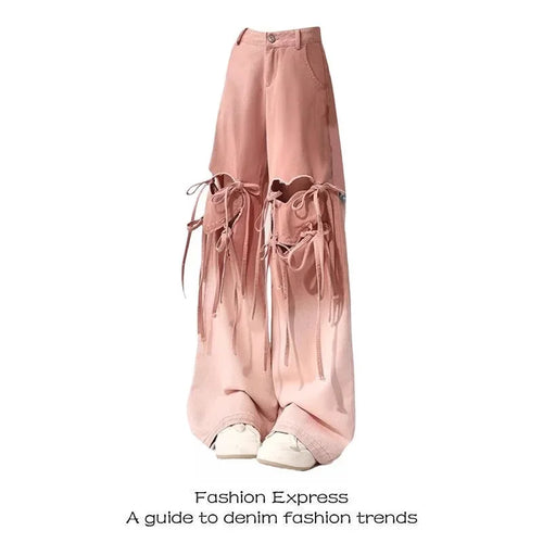American Retro Multi Pocket Jeans High Waist And Slim Casual High