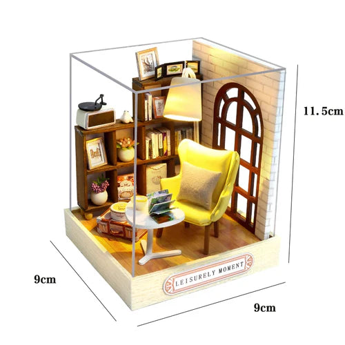 Magic Wooden Doll House Mini Kit DIY Handmade Assembly Model Building