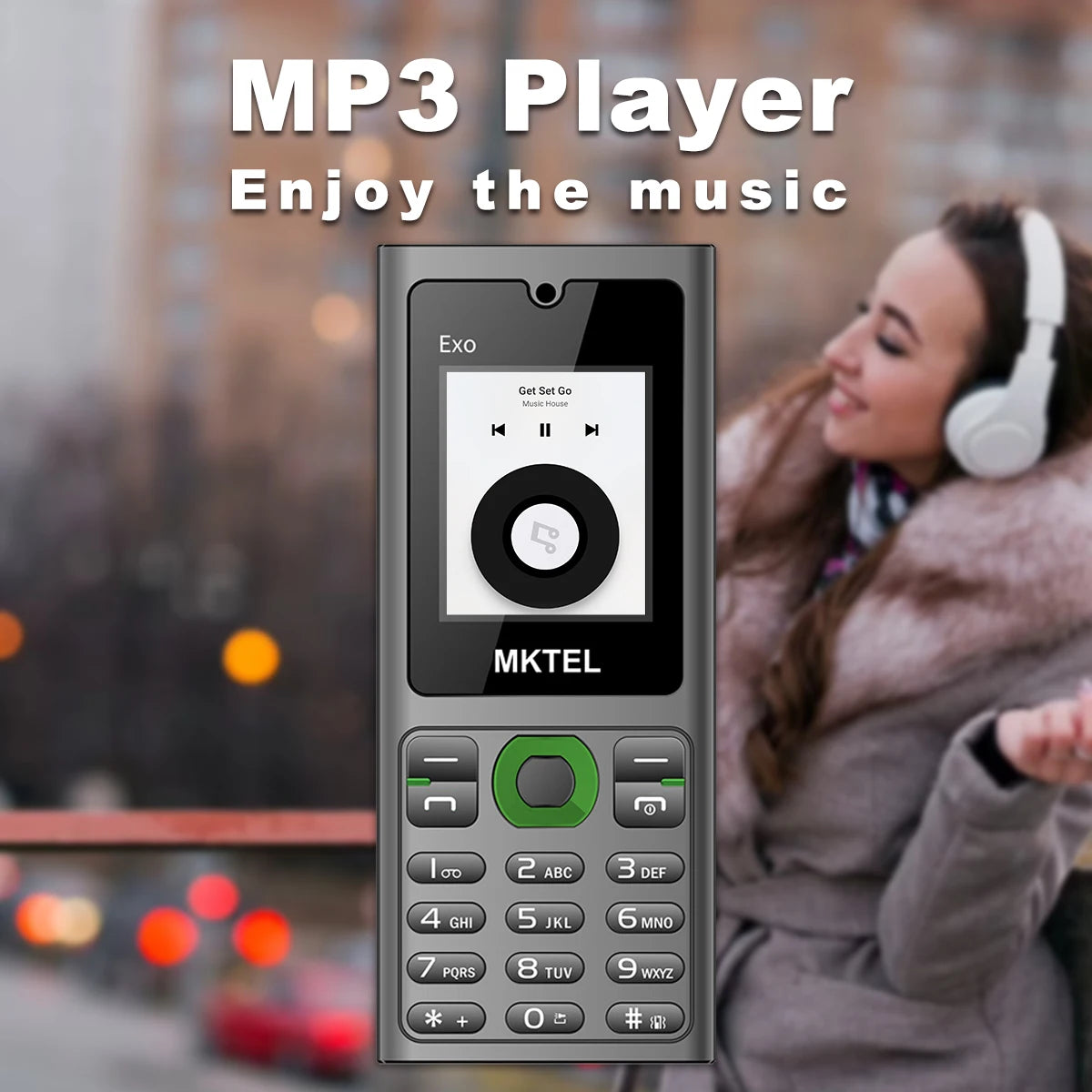 MKTEL EXO Feature Phone Senior Mobile Phone Dual SIM Dual Standby