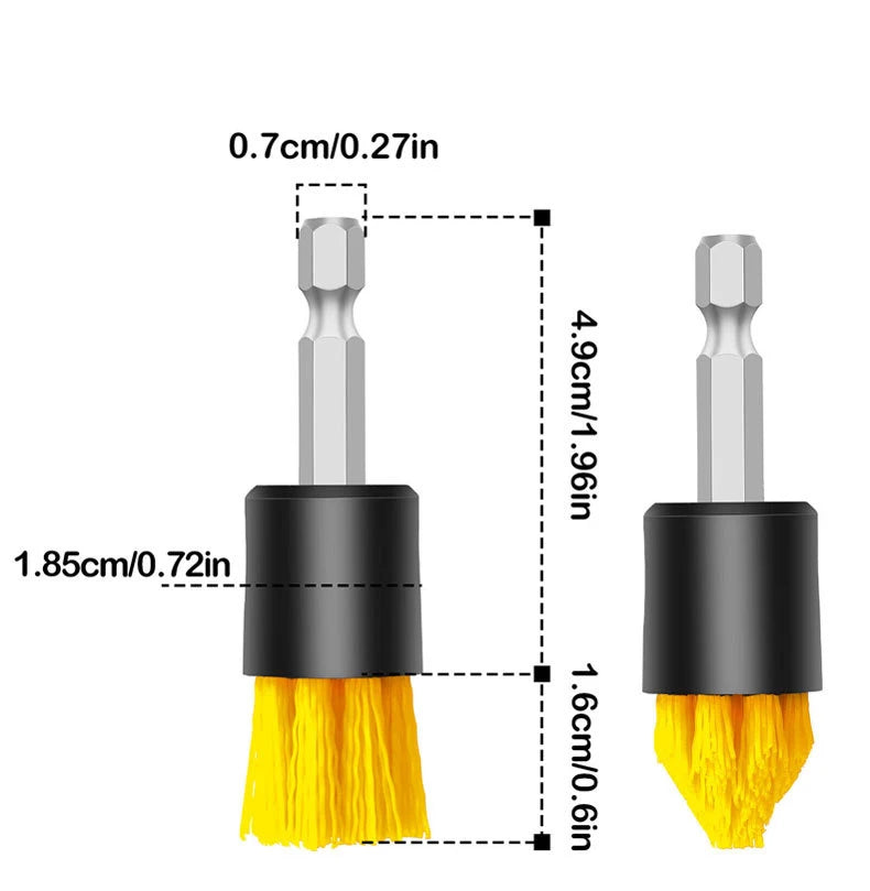 11pcs Electric Drill Brush Head Cleaning Household Universal Tapered