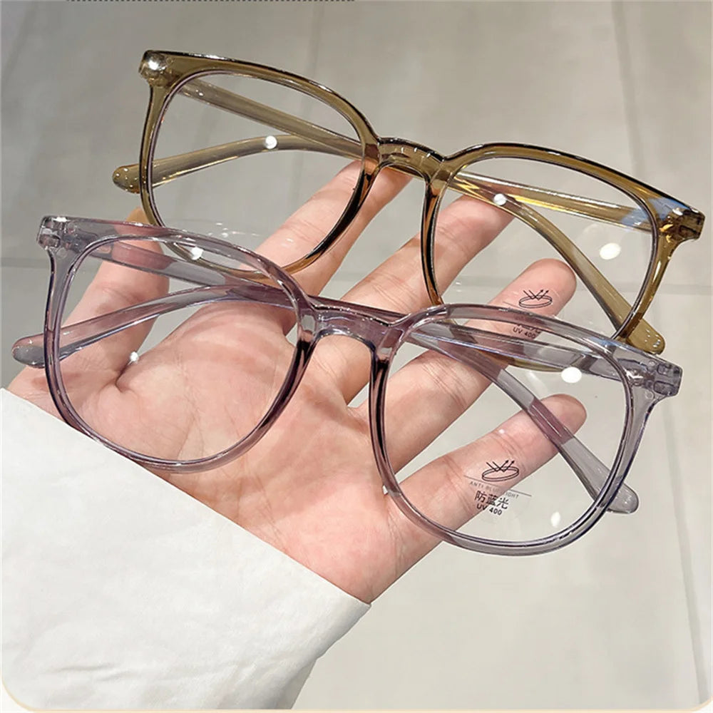 New Retro Ultra-light Glasses Anti-blue Light Flat Glasses Female