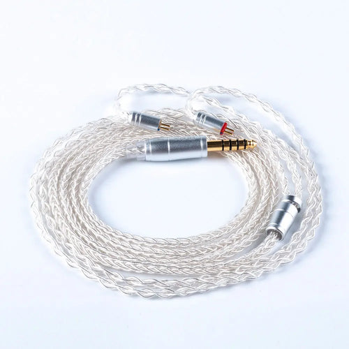 KBEAR 8 Core Upgraded Silver Wired Earphone Cable 2PIN/MMCX/QDC Gaming