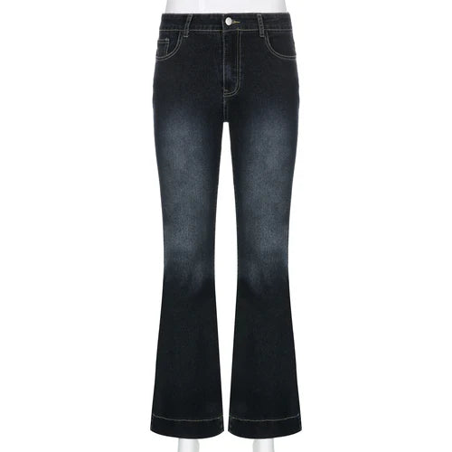 SUCHCUTE Y2k Women's Flared Pants Vintage 90s Low Waist Jeans