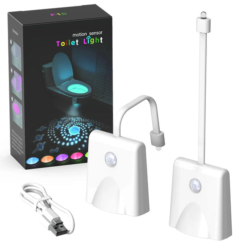 Toilet Night Lights Motion Activated Toilet Bowl Light 7Color Changing
