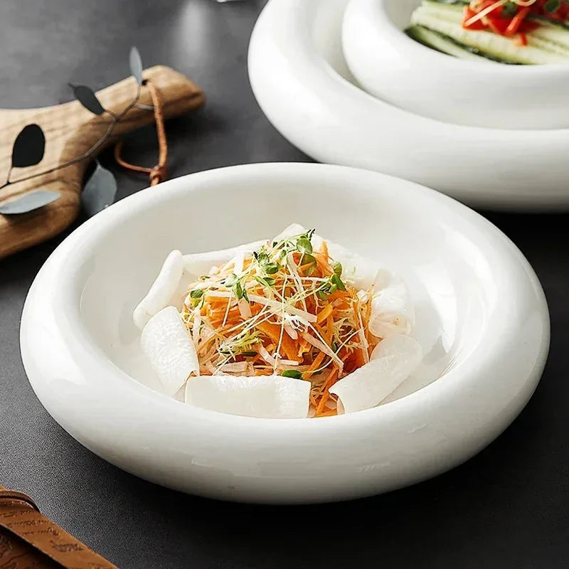 Hotel Restaurant Clubhouse Cold Dish Wobble Plate Round Thick