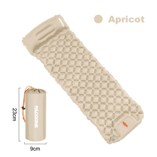 PACOONE Outdoor Camping Sleeping Pad Inflatable Mattress with Pillows