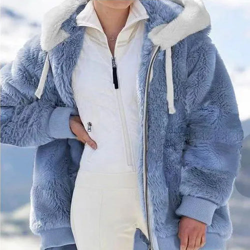 Oversized Jacket for Women Coat 2023 Autumn Winter Warm Plush Pocket