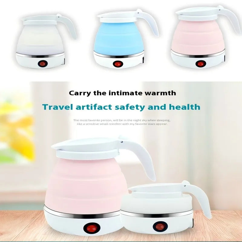 Mini Portable Foldable Electric Kettle 600ML Household Travel Kettle