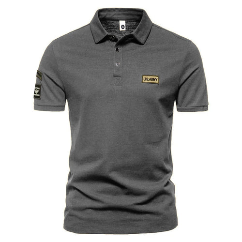 New Men Short Sleeve Tshirts Summer Breathable Embroidered Polo Shirt