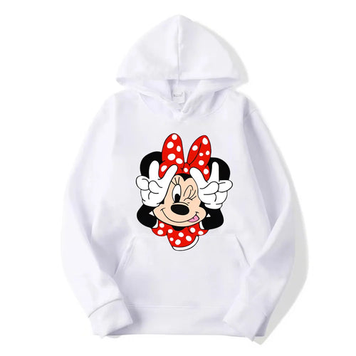 2024 Disney Minnie Mouse Cartoon Anime Women Pullover Tops Spring