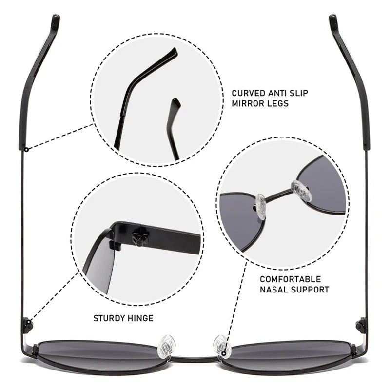 Retro Small Oval Sunglasses Men Women Luxury Metal Round Sun Glasses