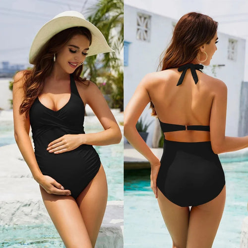 Maternity Bodysuit Women’s Swimwear Pregnant Backless Beachwear