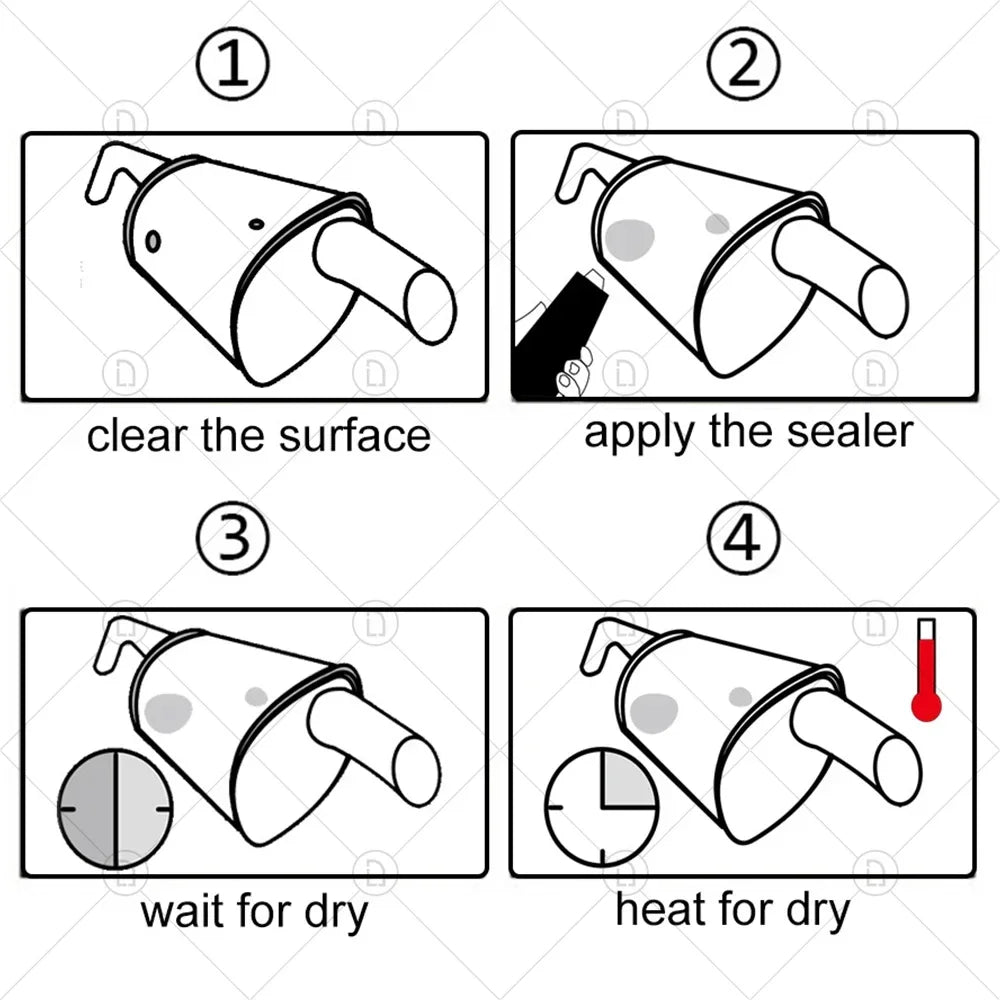 1PC High Temperature Sealant Car Exhaust Pipe Tailpipe Muffler