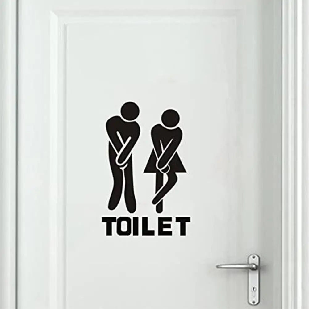 Creative Funny Toilet Wall/Door Stickers Bathroom Decoration