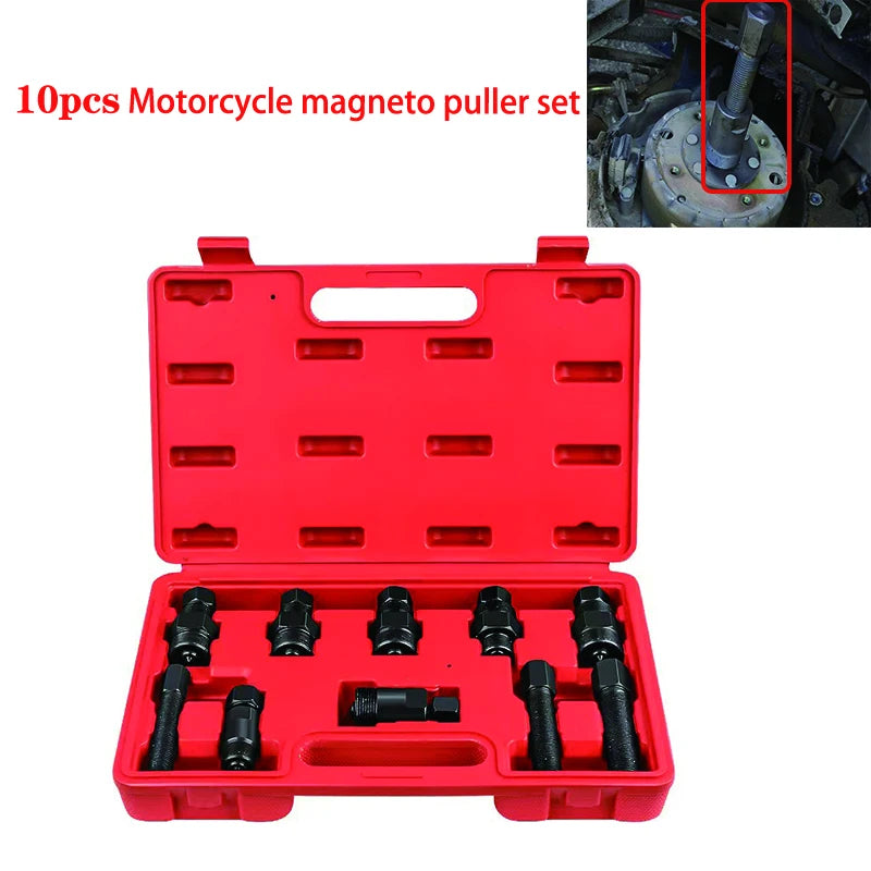 10Pcs Motorcycle Magneto Puller Set Engine Rotor Flywheel Separator