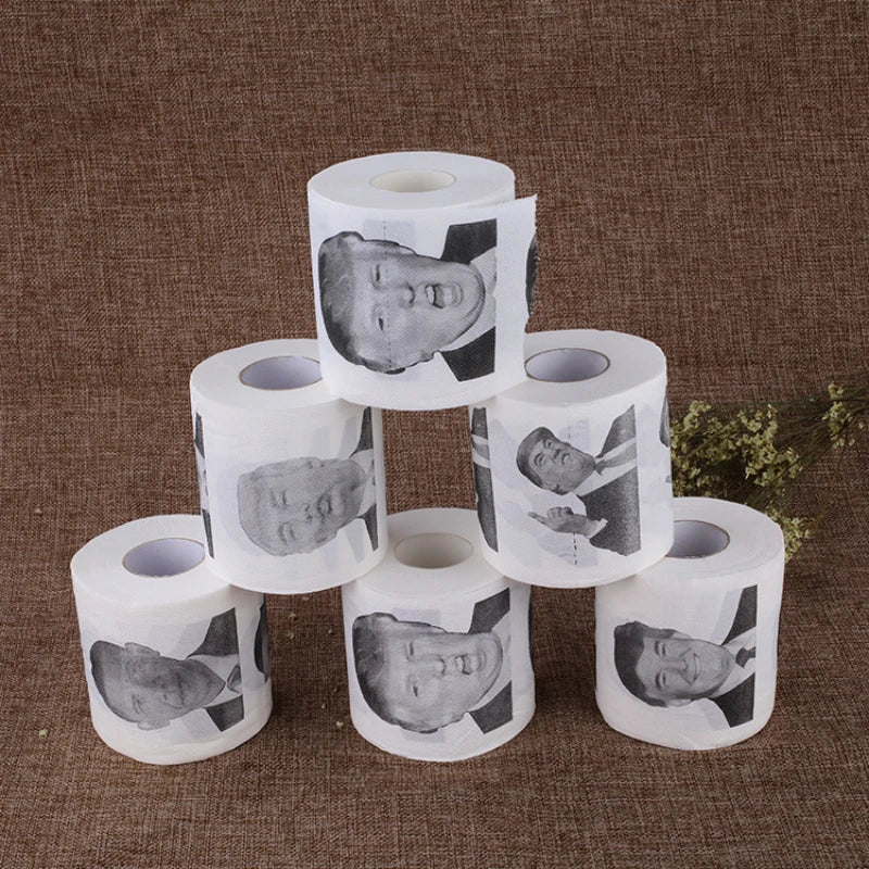 New Humorous Toilet Paper Creative Funny Donald Trump Printed Toilet