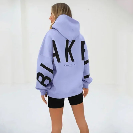 2025 New High Quality Women's Hoodie Autumn Winter Fashion Printed Thickened Versatile Long Sleeve Loose Casual Women's Top
