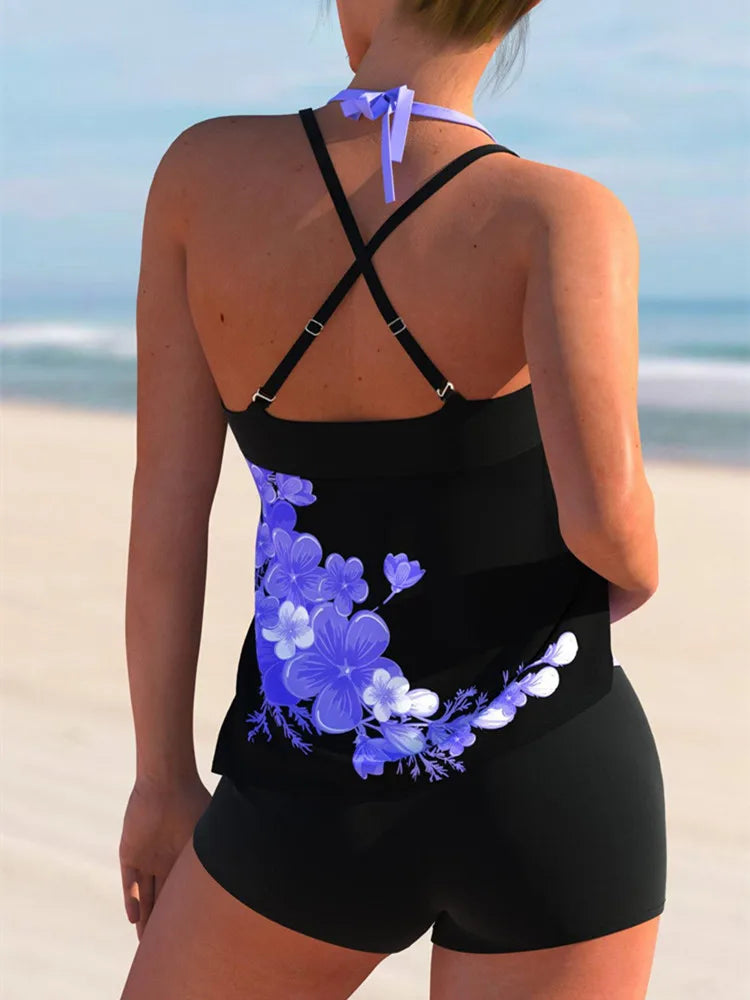 Tankini Plus Size Swimwear Women 2024 Bikini Two-Piece Swimsuit High