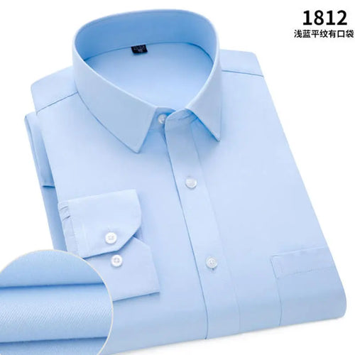 Spring New Men's Striped long-sleeved Shirt Non-ironing Anti-wrinkle