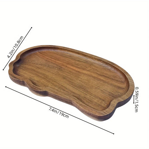 Japanese solid wood fruit plate factory wholesale wooden tray