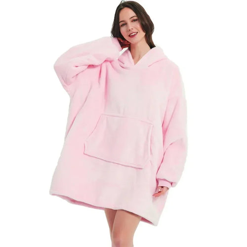 Winter Hoodies Sweatshirt Women Men Pullover Fleece Giant TV Oversized