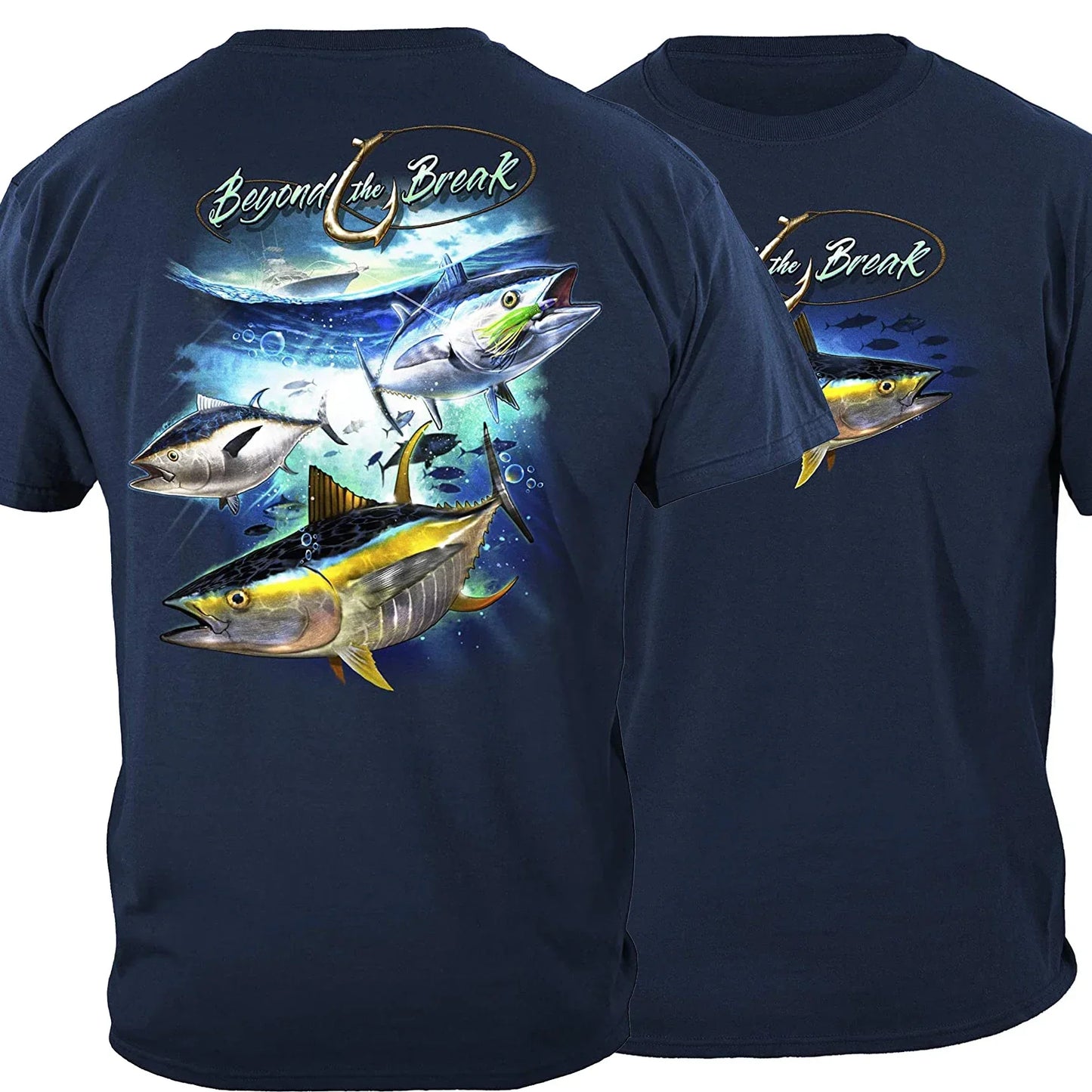 Summer Cotton Short Sleeve O-Neck Men's T Shirt New S-5xl Tuna Time