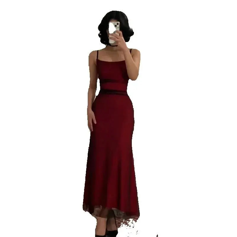The Girl Style Stepmother color Contrast Strap Dress for the New