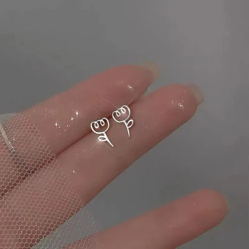 New Minimalism Earring 925 Silver Needle Allergic Protection Mini
