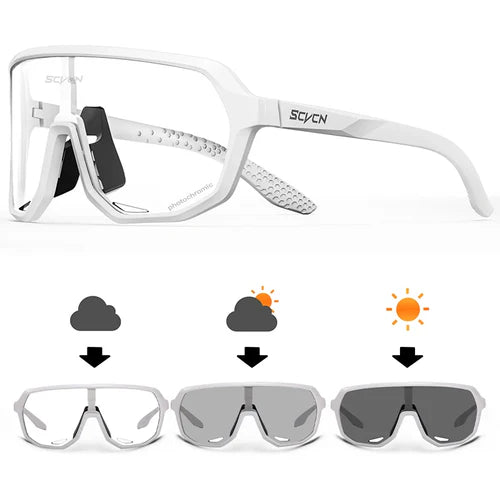 SCVCN Outdoor Sport Bike Photochromic Sunglasses Men Women bicycle MTB