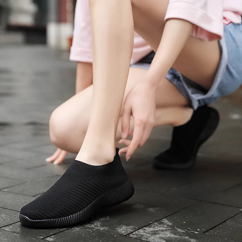Women Vulcanized Shoes Breathable High Quality Women Sneakers Slip On